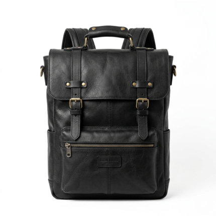Luxury Black Genuine Leather Backpacks Travel Gear Blackridge Leathers