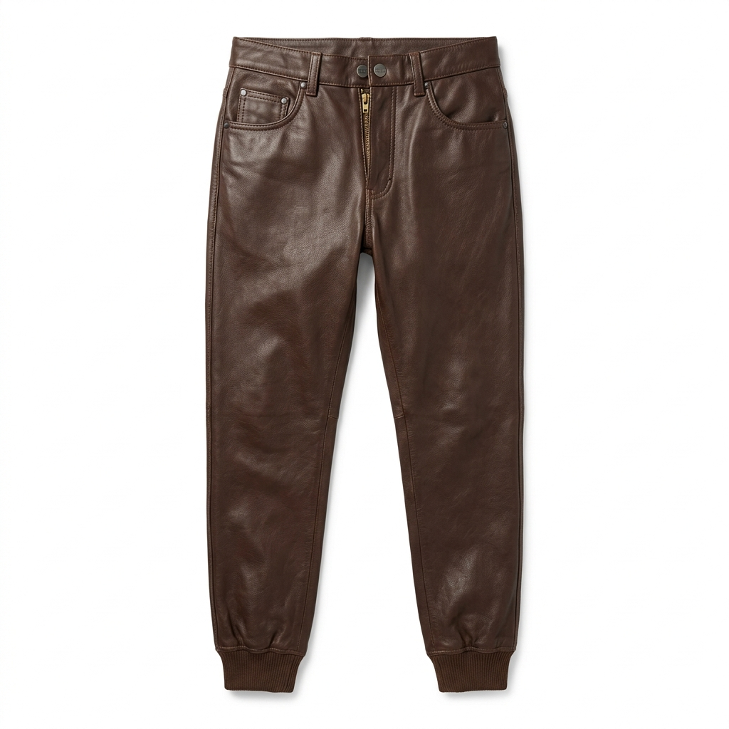 Luxury Brown Genuine Leather Pants Blackridge Leathers