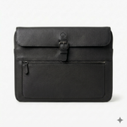 Premium Black Genuine Leather Laptop Sleeves Blackridge Leathers