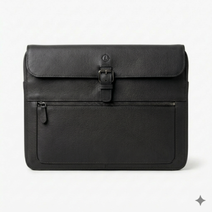 Premium Black Genuine Leather Laptop Sleeves Blackridge Leathers