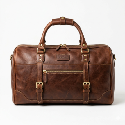 Premium Brown Genuine Leather Duffel Bags Blackridge Leathers